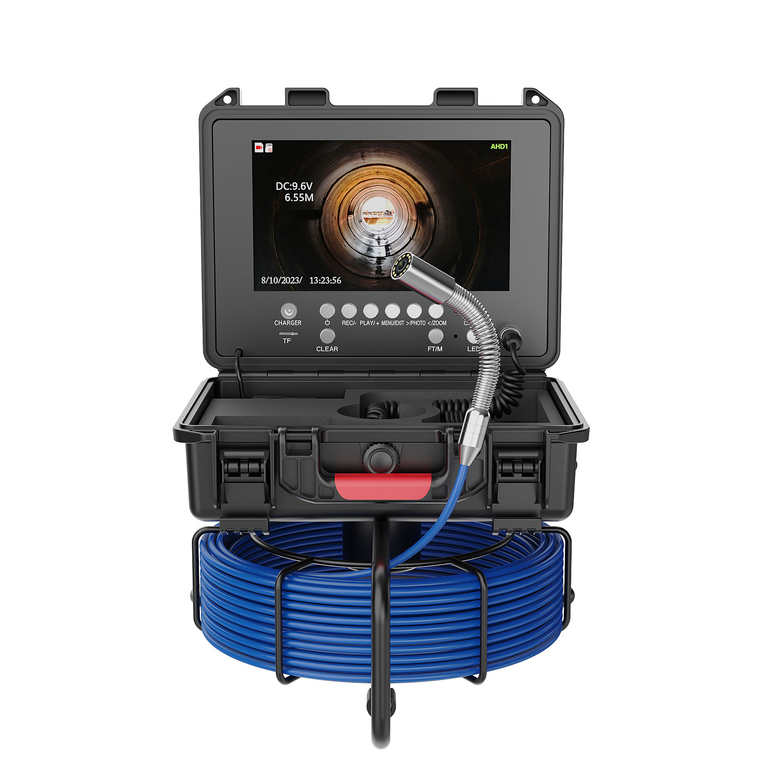 Sewer Pipe Inspection Camera 9" IPS 1080P Screen
