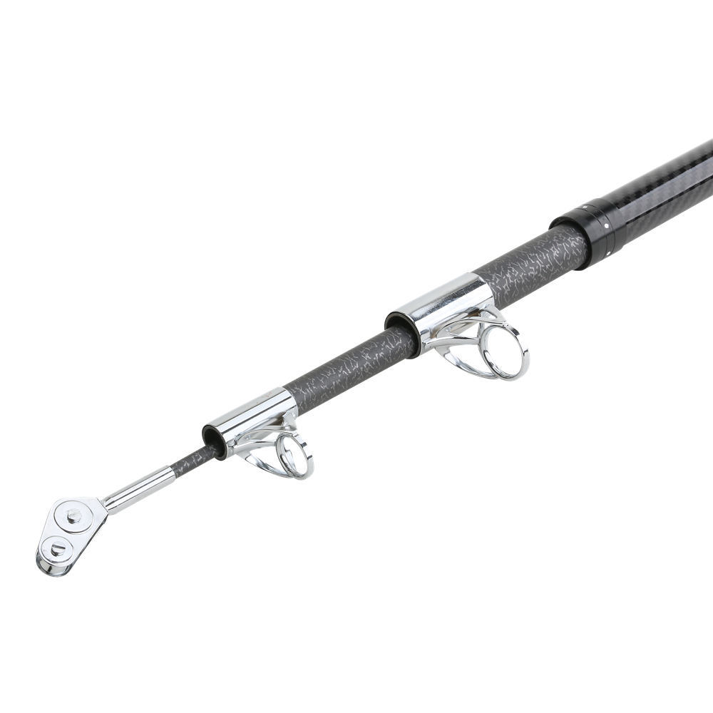 Carbon aluminum alloy fishing rod with line guide rings, professional visual anchor rod
