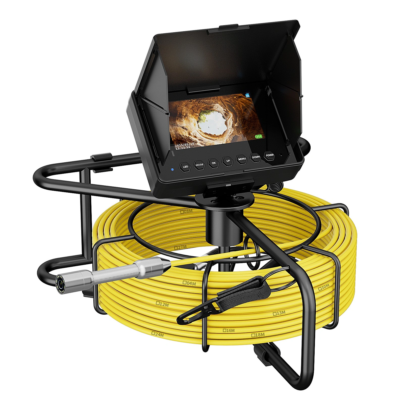 4.3-Inch HD Sewer Pipeline Inspection Camera, 10M Cable with Meter Markings