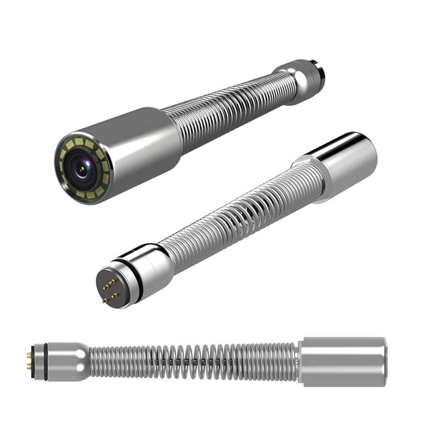 10.1 Inch Sewer Pipe Camera 7MM Cable 1080P AHD, Auto-Leveling Locator & Meter DVR Keyboard Trolley Pull Rod