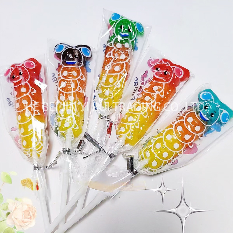 Caterpillar-shaped gummy candies
