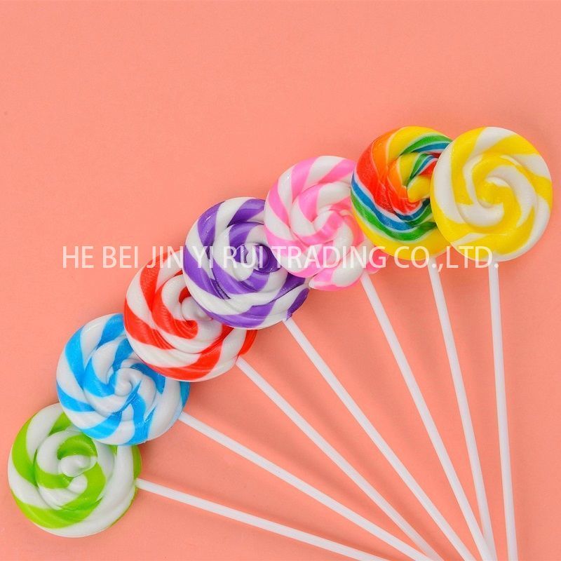 Wave Swirl Sweet Rainbow Lollipop