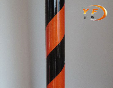 YF2100-雙色膜-黑橙10cm間距斜條紋
