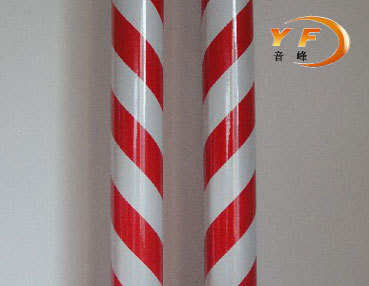 YF2100-雙色膜-紅白5cm間距-斜條紋