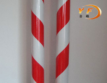 YF2100-雙色膜-紅白10cm間距-斜條紋