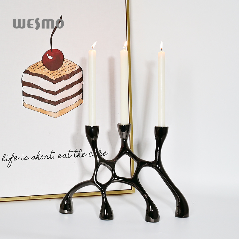 3 Arm Resin Centerpieces Candle Holder For Wedding Table Candelabra