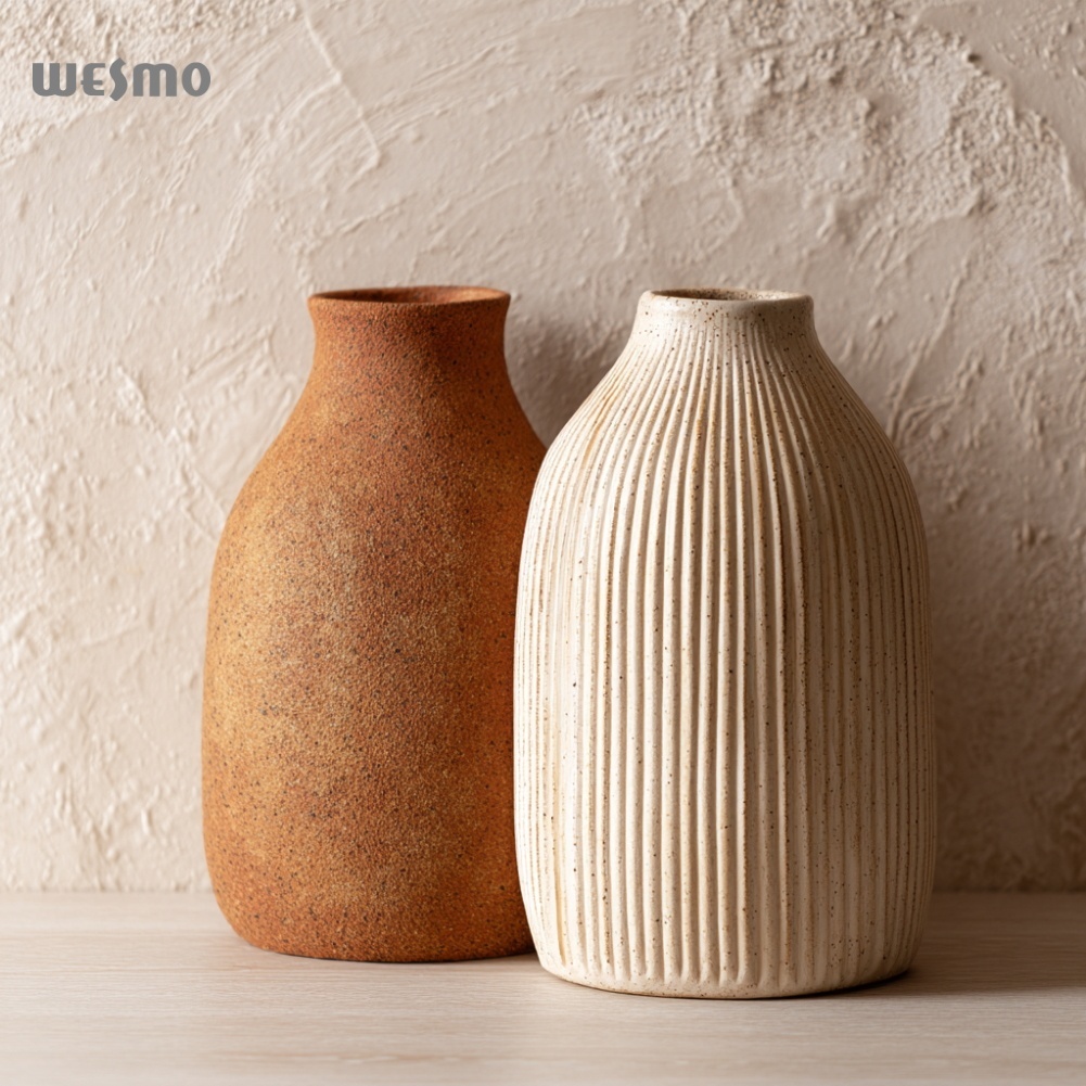Earth & Ember – Textured Duo Vase Set