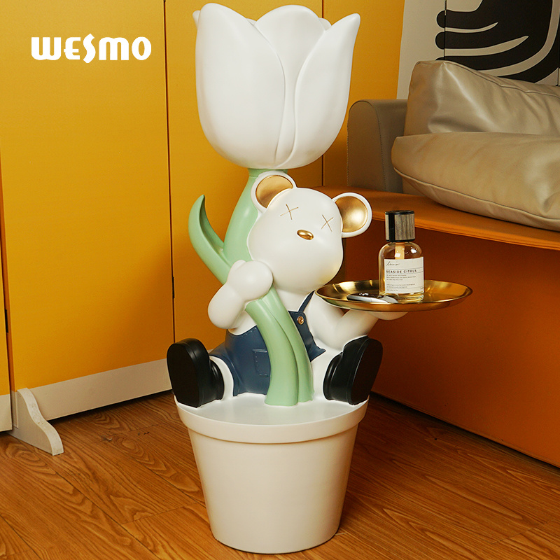 Floor standing decoration cartoon storage box serving tray
