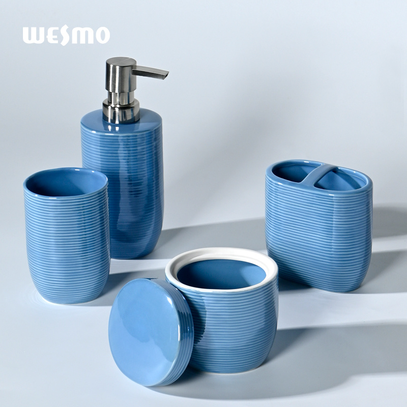 Luxury porcelain bath accessories ceramic bathroom accessories set