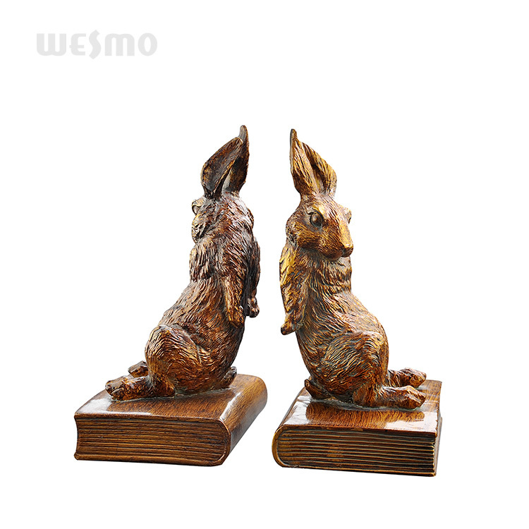 Hot Sale Polyresin Garden Animal Sculpture Home Decoration Deer Head Bookends Set