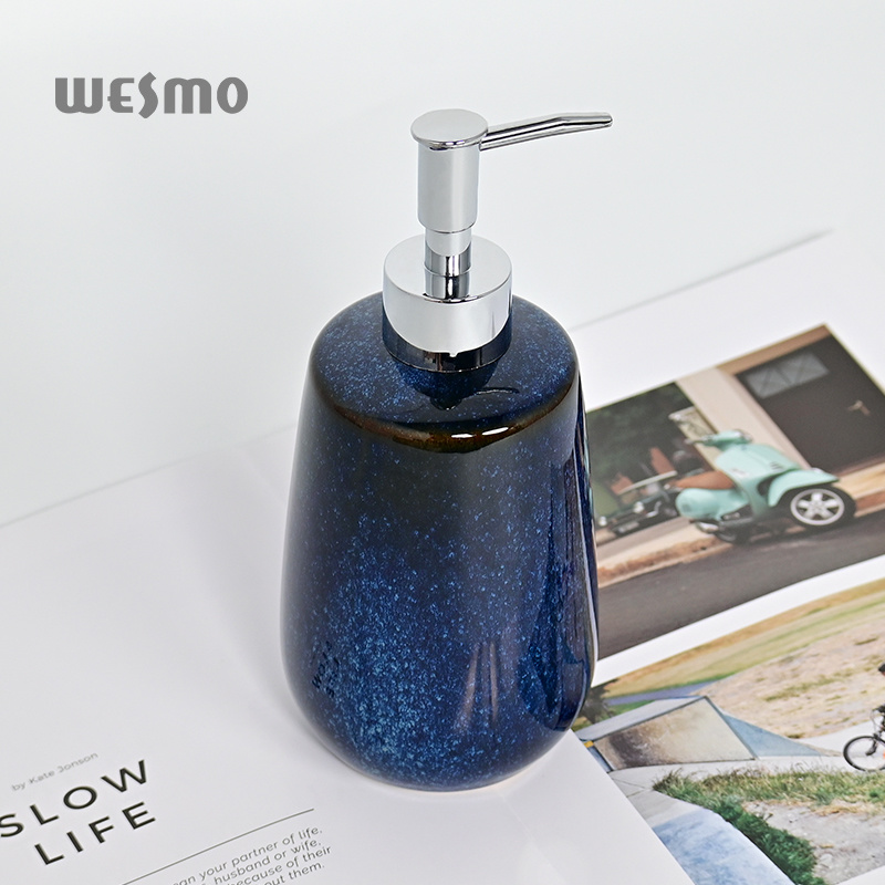 Blue Lotion Bottle Foam Hand Soap Dispenser Bathroom Accessories