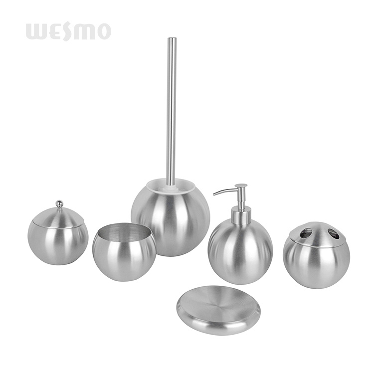 Bathroom accessories set luxury stainless steel toothbrush holder soap dispenser