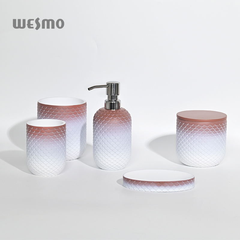 Luxury Resin Bath Accessory Bathroom items Liquid Bottle Dispenser