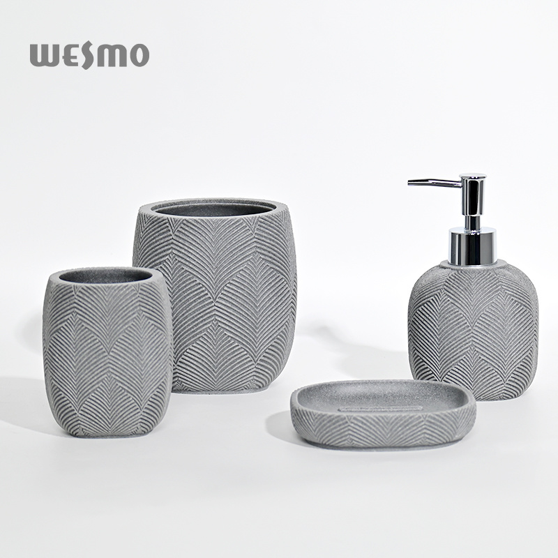 Hotel Washroom Accessories Bathroom Decor Luxury Bath Items Resin Bathroom Set
