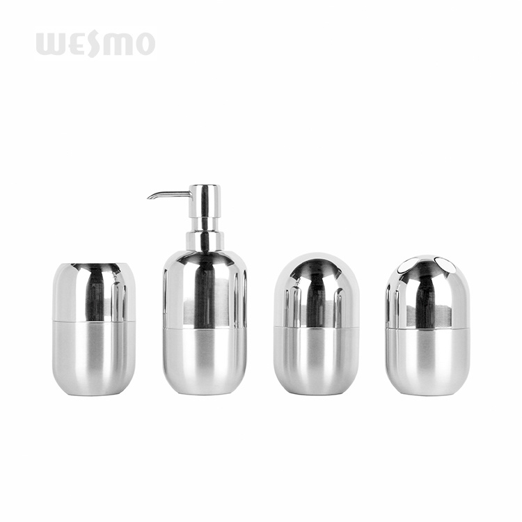 Modern 4 pcs stainless steel bathroom accessories set luxury