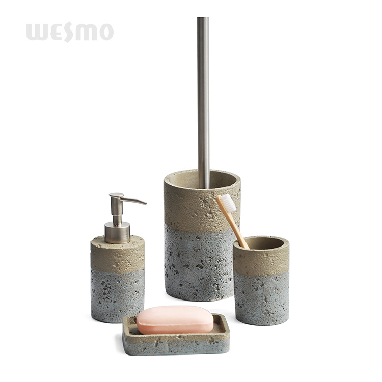 4 pcs bathroom accessories cement set