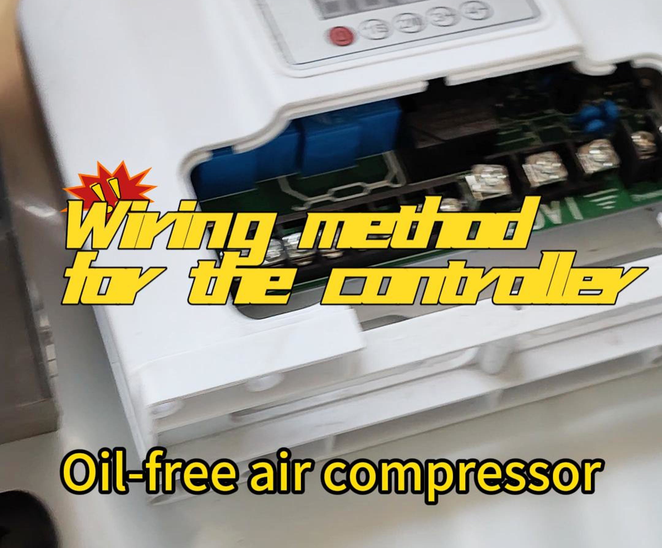Wiring method for oil-free air compressor controller Wiring method for oil-free air compressor controller