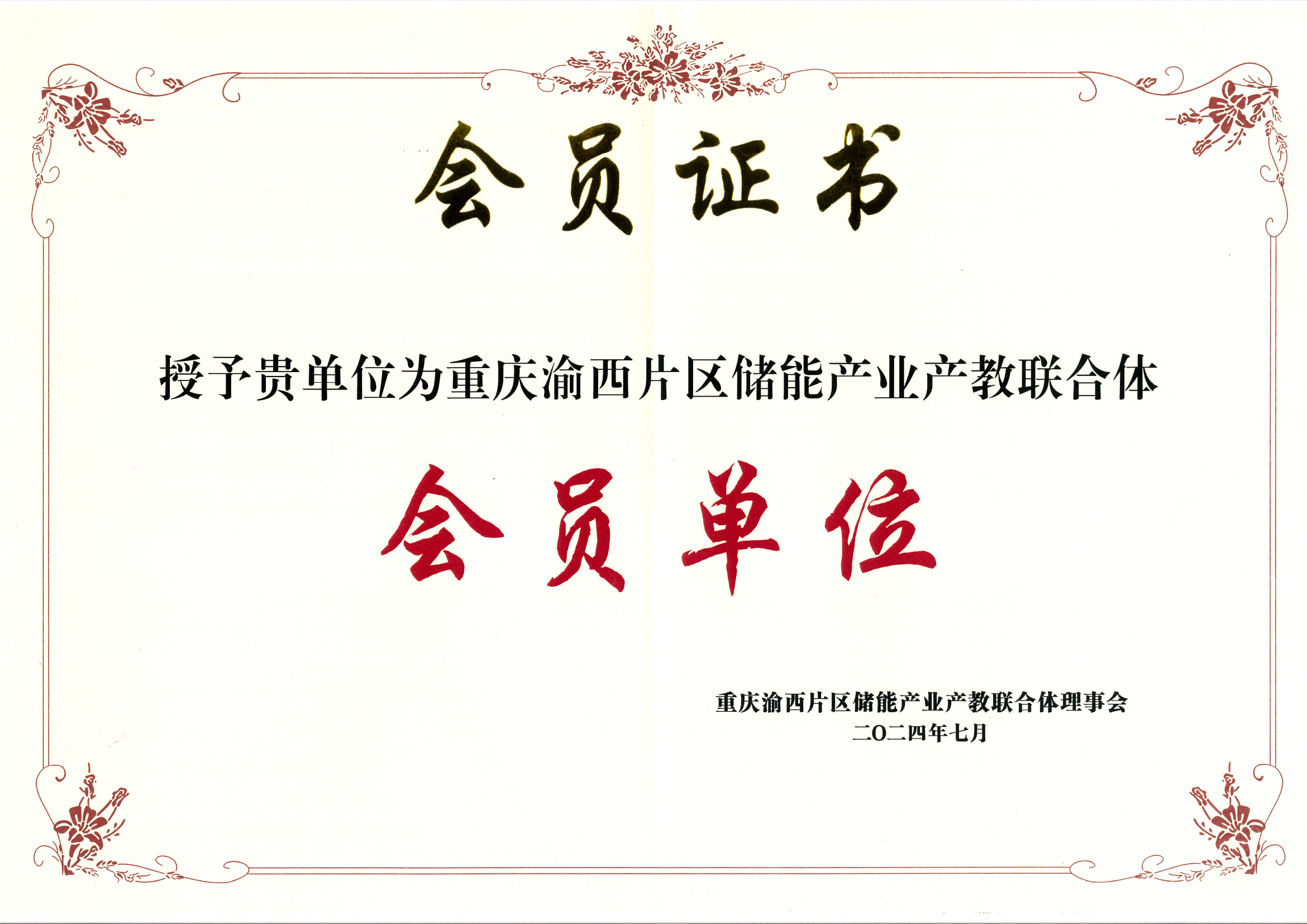 重慶渝西片區儲能產業產教聯合體-會員單位