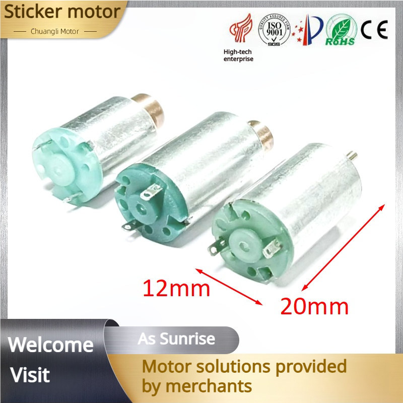 1220 Micro Motor Electric Toothbrush Shaver Massager Mini Fan Gold Stick