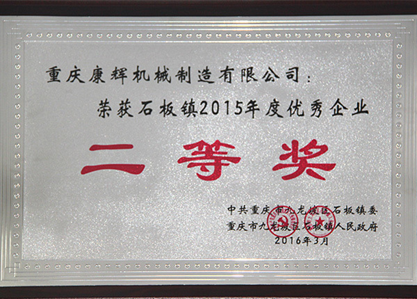 榮獲石板鎮(zhèn)2015年度優(yōu)秀企業(yè)