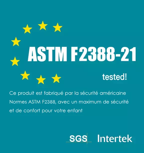 ASTM F2388-21 : Spécification de Sécurité des Consommateurs pour les Cunas/Parcs de Jeux de Taille Non Complète