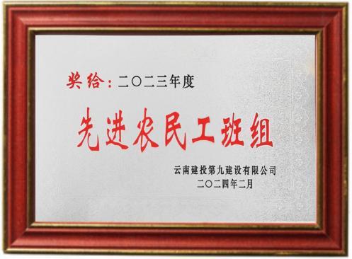 2023年度先進農(nóng)民班組