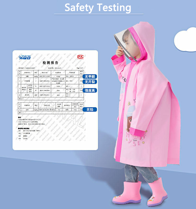  Prueba de impermeable para niños 