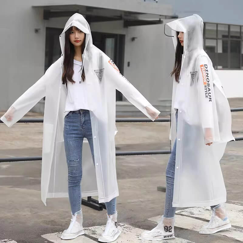  clear hooded rain jacket 