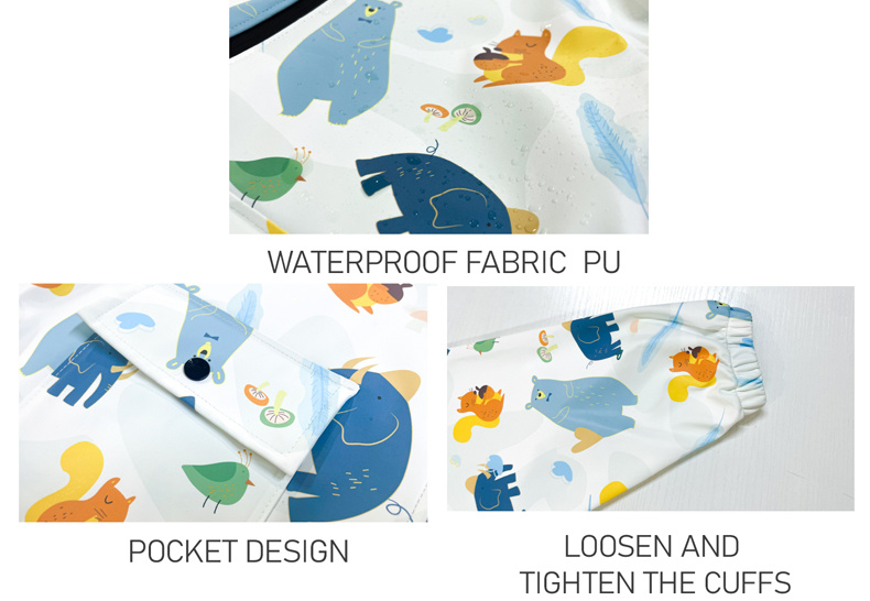  Impermeable de PU con capucha 