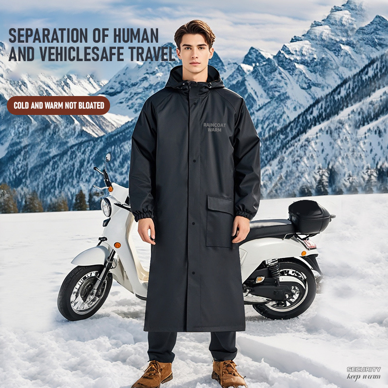  abrigo largo impermeable para hombres 