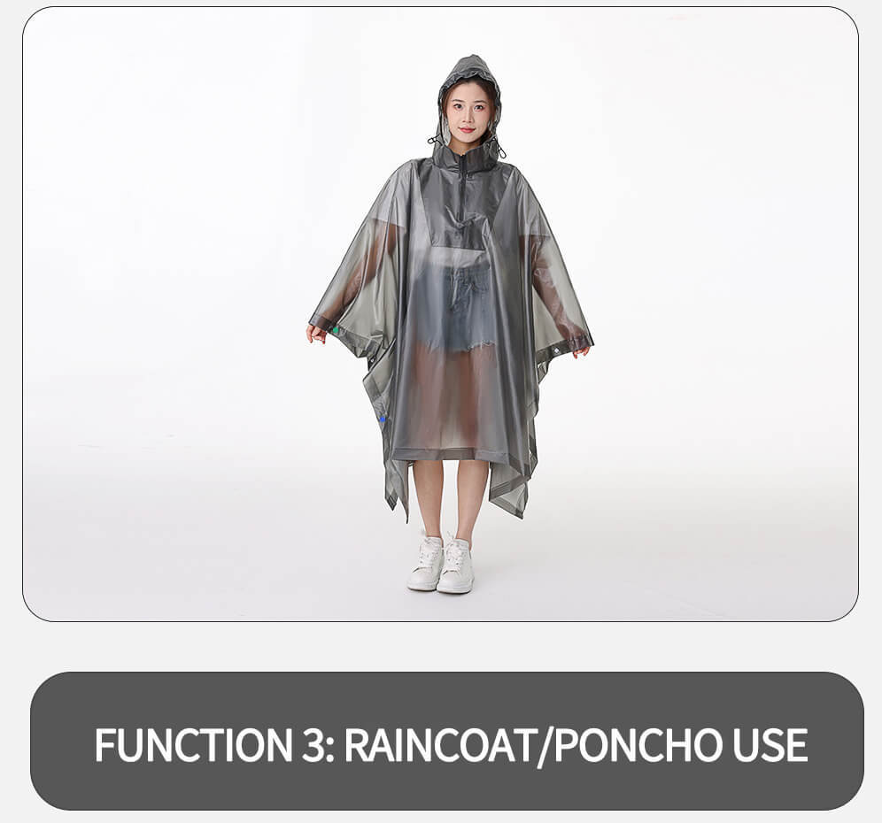  Trage einen Poncho 