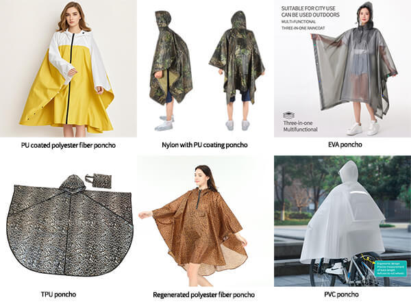  ¿De qué están hechos los ponchos para la lluvia? 