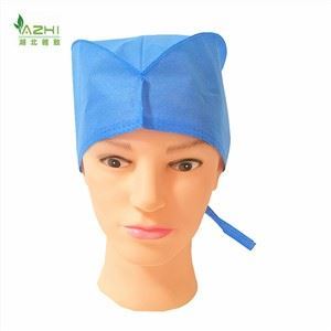 Disposable Surgical Cap Non woven Medical Doctor Cap With Ties on Back