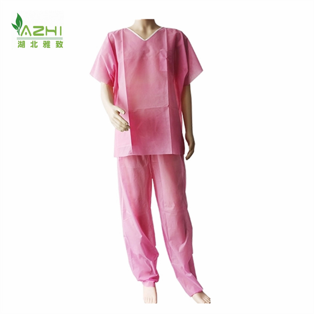 Wholesale Hospital Uniform Short Sleeve Nurse Scrub Surgical pink Nursing Scrubs