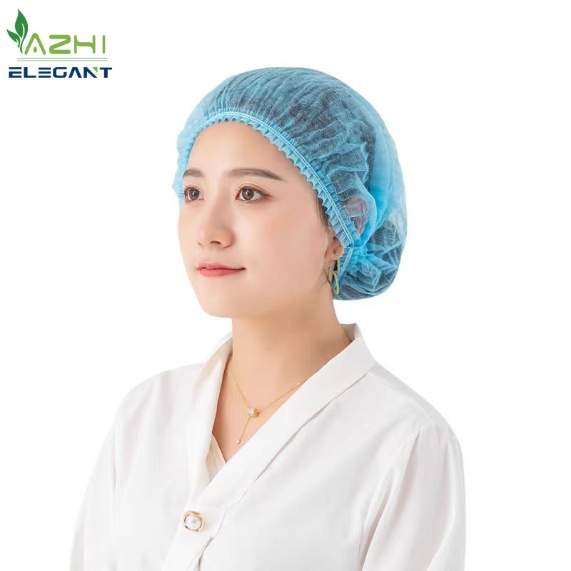 Disposable Non Woven Strip Cap Medical  Hair Caps Non-woven Nurse Doctor Clip Hairnet