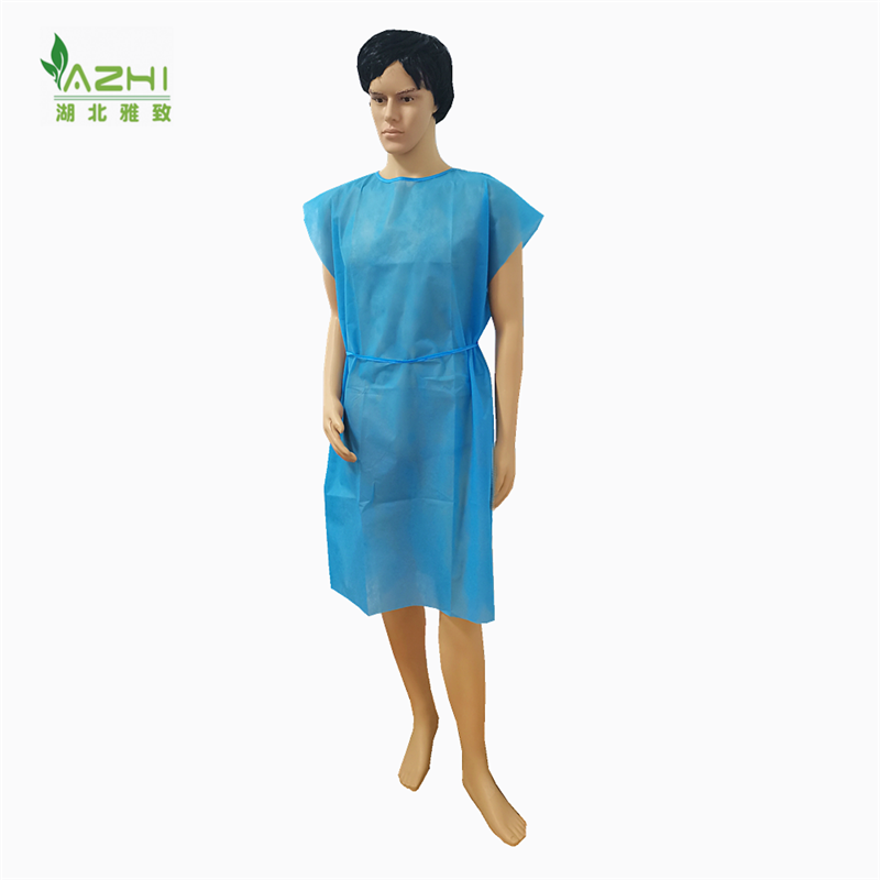 Disposable Nonwoven SMS PP Single Use Non Sterile Gowns  Patient Examination gowns
