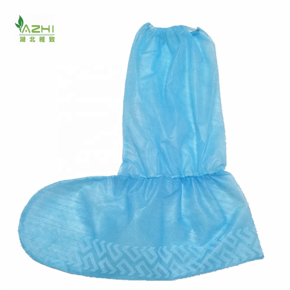 Factory price blue non woven disposable boot cover non slip