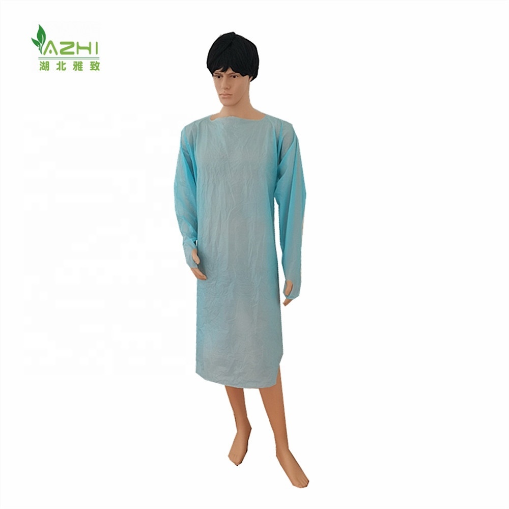 China manufacture disposable CPE apron wholesale cpe coat apron working suit waterproof