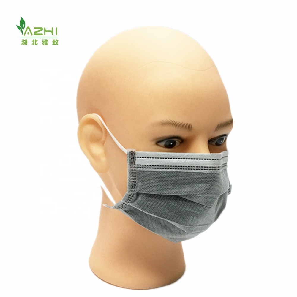 Protective Disposable Custom Adult 3 ply ear loop Face mask Active Carbon Face Mask