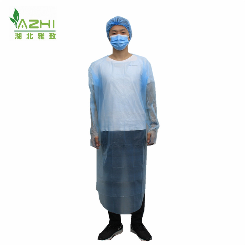 Disposable cheap long sleeve apron with good quality