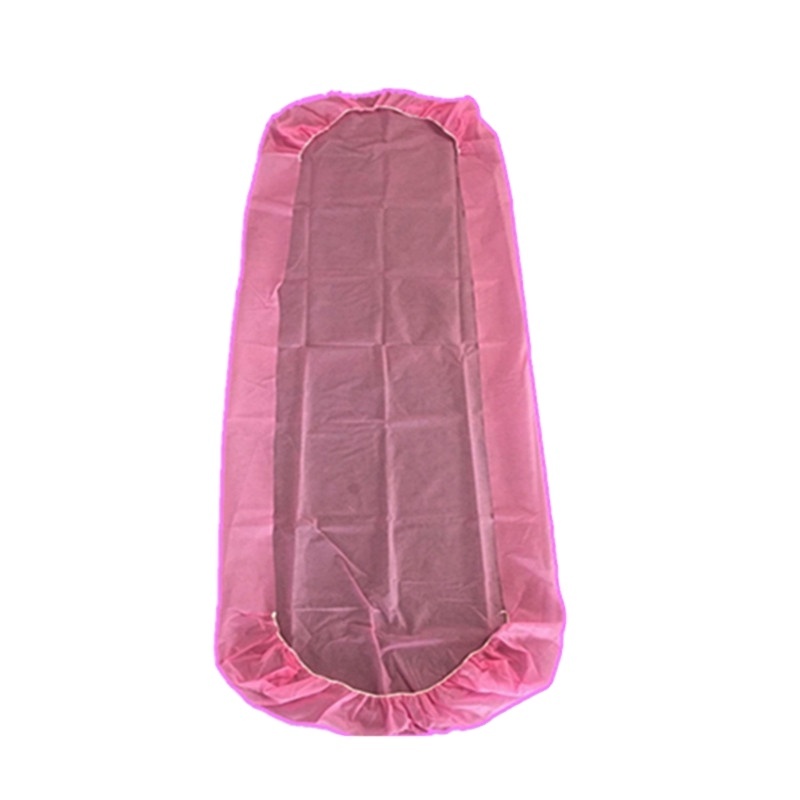 Factory price disposable bed sheet pink PP nonwoven