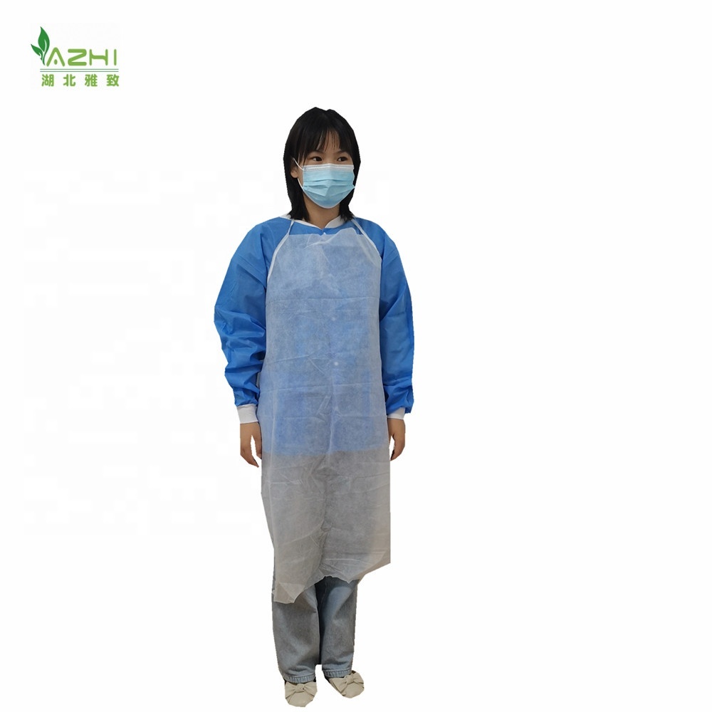 Factory supplier personal protective equipment disposable non woven PP white work apron