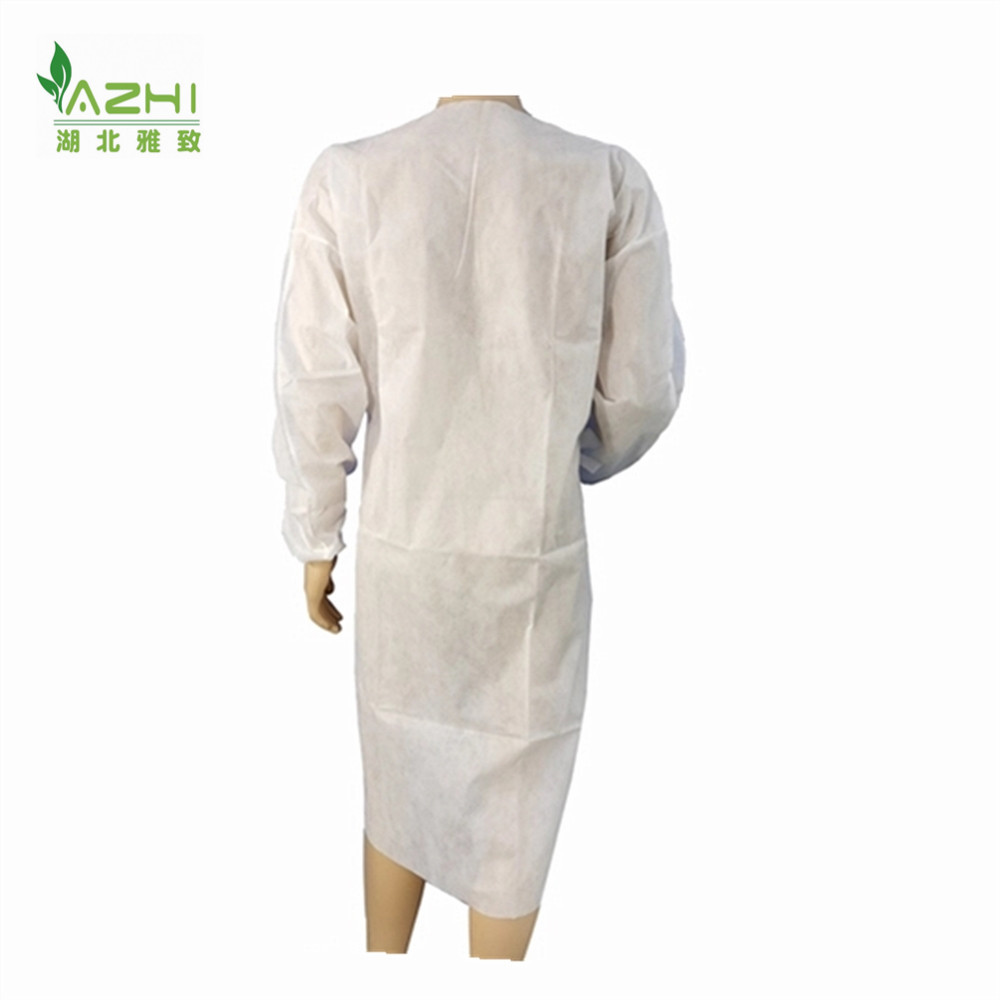 Sauna PP non woven unisex white gown bath gown disposable spa gown