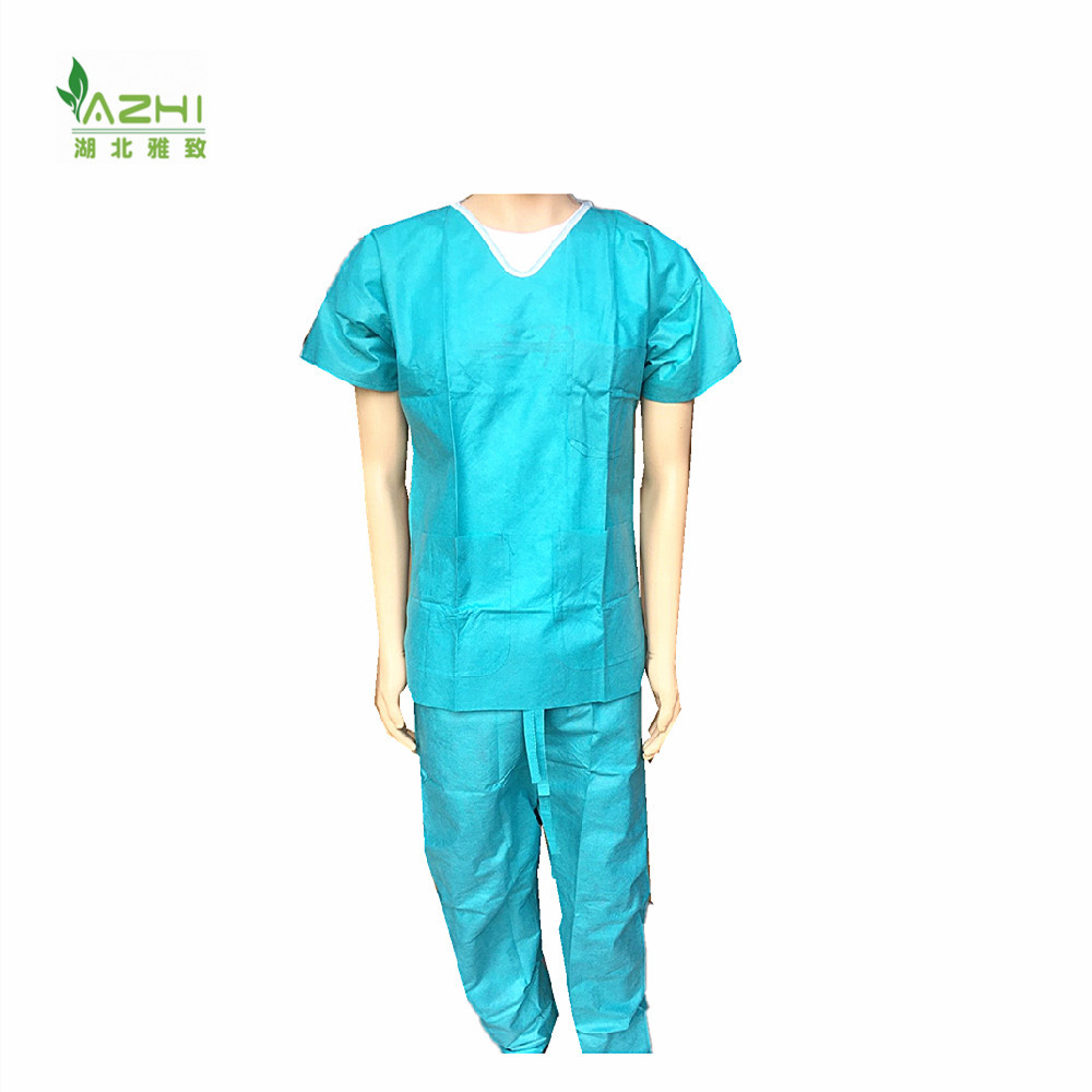 Wholesale green non woven disposable nursing scrubs