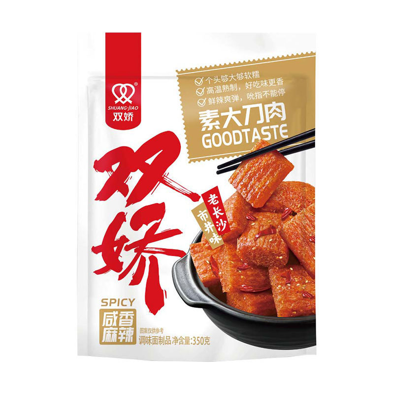 350g双娇咸香麻辣味素大刀皮