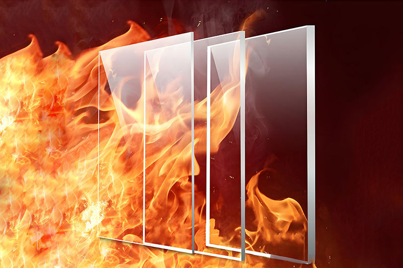 High borosilicate fire-resistant glass