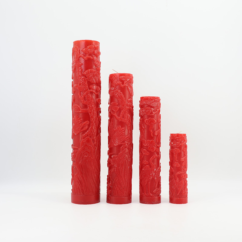 Embossed Red Candle