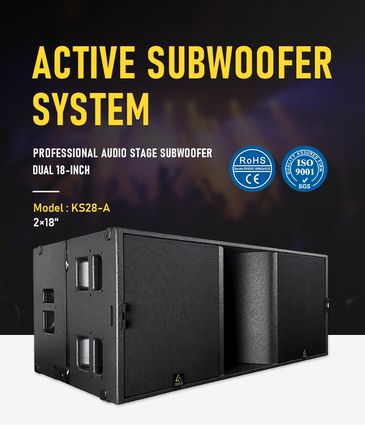 SUBWOOFER PROFESIONAL DE AUDIO DE ESCENARIO DOBLE DE 18 PULGADAS