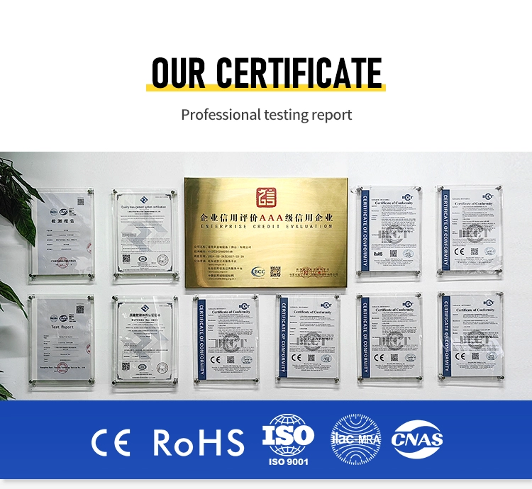 OUR CERTIFICATE and Professional testing report