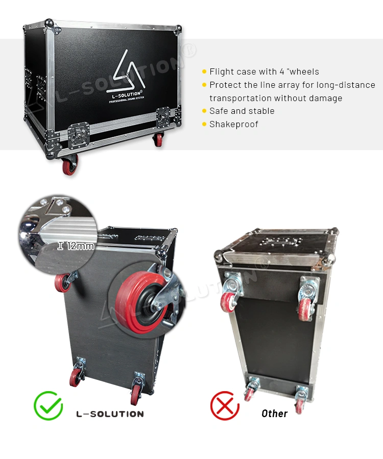Display of the outer packaging aviation box of the line array speaker HDL20 AND HDL18